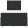 vidaXL Box spring postelja z vzmetnico črna 120x190 cm umetno usnje