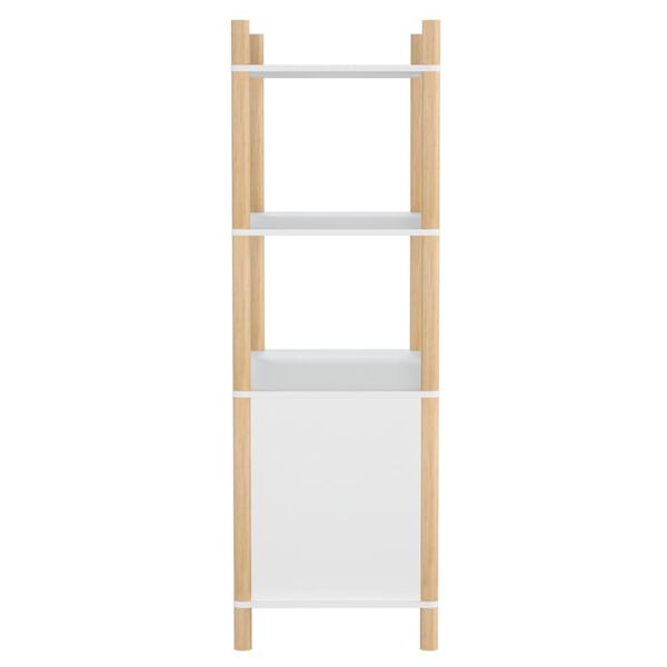 vidaXL Visoka omarica bela 80x40x121 cm inženirski les