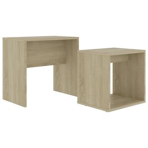 vidaXL Komplet klubskih mizic sonoma hrast 48x30x45 cm iverna plo&scaron;ča