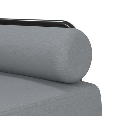 vidaXL Raztegljiv kavč L oblike svetlo siv 260x140x70 cm tkanina