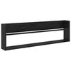 vidaXL Regal za revije Črna Orehovina 100 x 12 x 30 cm Inženirski les