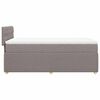 vidaXL Box spring postelja z vzmetnico taupe 90x190 cm blago