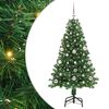 vidaXL Umestno božično drevo Zelena 150 cm PVC, jeklo in plastika