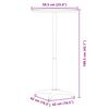 vidaXL Zunanja barska miza nastavljiva Ø59,5x70/109,5 cm aluminij