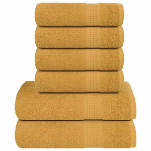 vidaXL 6-delni komplet brisač FROGN zlate barve 360 g/m&sup2;