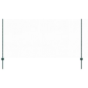 vidaXL &Scaron;esterokotna ograja s stebrom 25 x 1,2 m Jeklo s PVC premazom