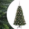 vidaXL Umjetno božično drevo z okrasnimi kroglami 120 cm 150 LED