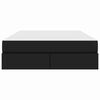 vidaXL Postelja z dodatnim prostorom za shranjevanje in vzmetnico Črna
