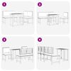 vidaXL Vrtnik Bistro Set 3 pcs Rjava Masiven les akacije