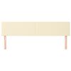 vidaXL Posteljno vzglavje 2 kosa krem 80x5x78/88 cm umetno usnje