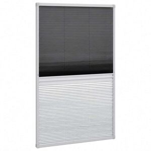 vidaXL Plisse Komarnik za Okno Aluminij 160 x 80 cm s Senčnikom