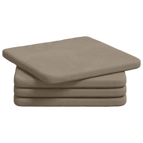 vidaXL Sedežne blazine 4 pcs Taupe 40 x 40 x 3 cm Mikrofiber tkanina