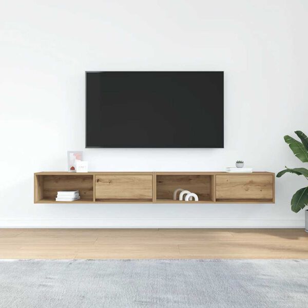 vidaXL TV omarica 2 kosi artisan hrast 100x31x25,5 cm inženirski les