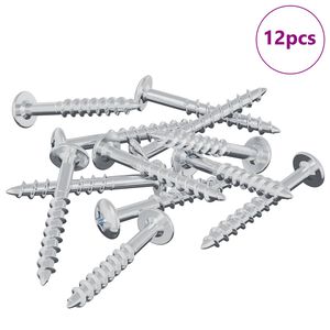 vidaXL Vijak 12 pcs srebrna 9,8 x 35 mm elezo