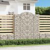 vidaXL Obokane gabion košare 6 kosi 200x50x220/240 cm pocinkano železo