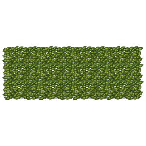 vidaXL Ograja za balkon z listi Zelena in Rumena 200 x 75 cm