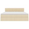 vidaXL Postelja z dodatnim prostorom za shranjevanje in LED osvetlitvijo