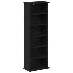 vidaXL CD omara Črni hrast 60 x 17 x 92 cm Inženirski les