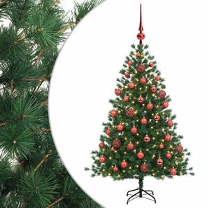 vidaXL Umetna božična jelka z bučko 150 cm 150 LED Toplo bela