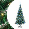 vidaXL Umjetna preddekorirana božićna jelka med 150 LED Zelena 120 cm