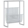 vidaXL Stojalo za revije srebrno 35x15x45 cm jeklo