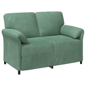 vidaXL Kavč za 2 osebi Morsko zelena 138 x 83 x 95 cm Žamet