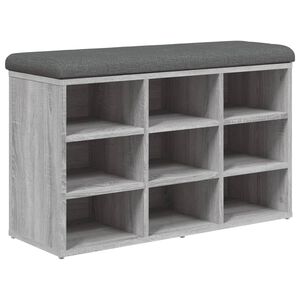 vidaXL Klop za čevlje siva sonoma 82x32x50 cm inženirski les