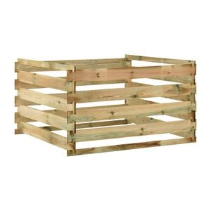 vidaXL Vrtni kompostnik iz letvic 120x120x70 cm impregnirana borovina