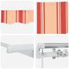 vidaXL Retraktilna tenda Črtasto Rumena in oranžna 500 &times; 300 cm