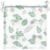 vidaXL Blazine za stole 4 kosi vzorec listja 40x40x4 cm tkanina