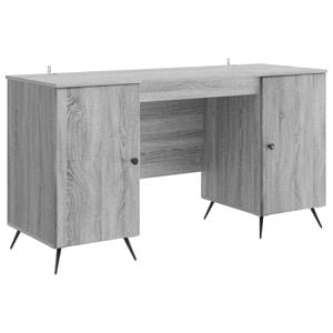 vidaXL Miza Siva Sonoma 142,5 x 50 x 75 cm Inženirski les