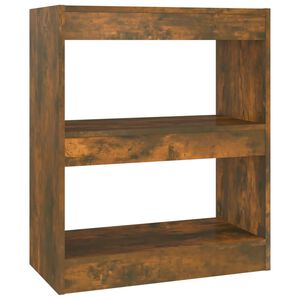 vidaXL Knjižna omara/pregrada dimljeni hrast 60x30x72 cm