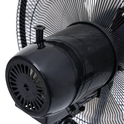 vidaXL Stoječ ventilator z meglico 3 hitrosti črn