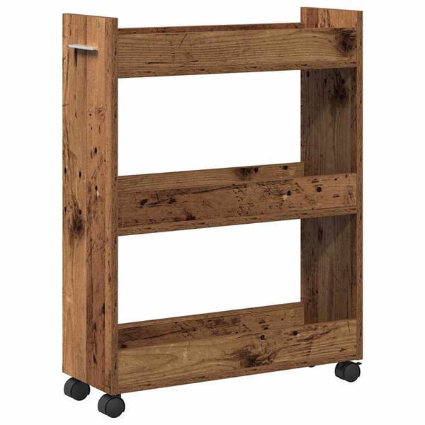 vidaXL Za omarice s kolesom Star les 60 x 22 x 79 cm Konstruiran les