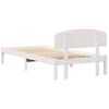 vidaXL Konstrukcija postelje Bela 75 x 190 cm Masivno borovo les