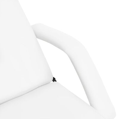 vidaXL Masažna miza bela 180x62x(87-112) cm