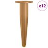 vidaXL Stojne noge 12 kos Zlata 98 x 40 mm elezo