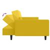 vidaXL Kavč dvosed z leži&scaron;čem rumen žamet