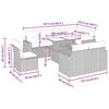 vidaXL Vrtna sedežna garnitura 9-delna z blazinami sv. siv poli ratan