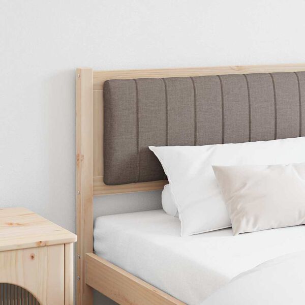 vidaXL Tapecirano vzglavje z vzglavjem Rjava 200 cm Masivno borovo les