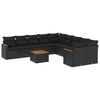 vidaXL Patio Sofa Set 10-sedežni Black