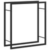 vidaXL Stojalo za drva črno mat 80x28x86 cm jeklo