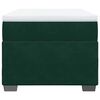 vidaXL Box spring postelja z vzmetnico temno zelena 80x200 cm žamet