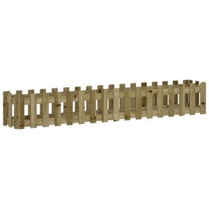 vidaXL Vrtna visoka greda z ograjico 200x30x30cm impregnirana borovina