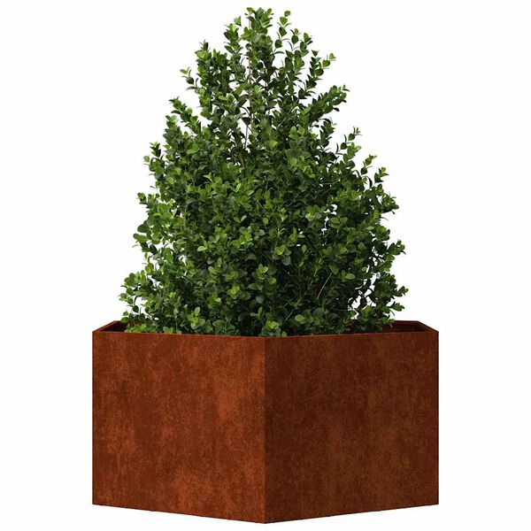vidaXL Cvetlično korito zarjavelo 90x90x45 cm corten jeklo