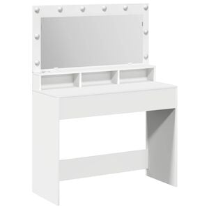 vidaXL Toaletna mizica Bela 100 x 41 x 135 cm Inženirski les