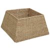 vidaXL Ovratnik za božično drevo Rjava 50 x 50 x 25 cm Morska trava
