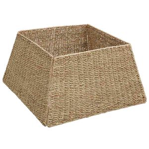 vidaXL Ovratnik za božično drevo Kvadrat Rjava 50 x 50 x 25 cm