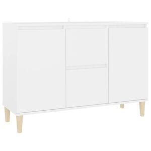 vidaXL Komoda bela 101x35x70 cm inženirski les