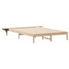 vidaXL Posteljni okvir s stranskimi omaricami Naravna 140 x 210 cm